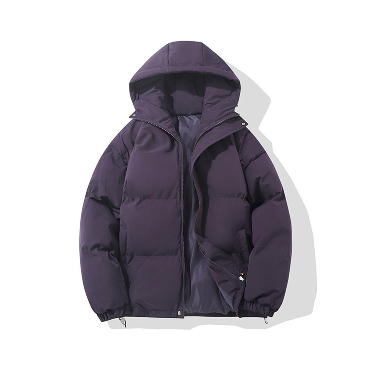 Yinguo Winter Coats for Women UK Quilted Down Puffer Jackets Ladies Lightweight Hoodies Waterproof Jacket Plus Size Slim Coat Warm Outwear Clothing