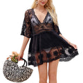 Beach Coverups for Women,Crochet Swimsuit Bikini Cover Ups Sexy Beach Dress Loose Sarongs for Women Beachwear
