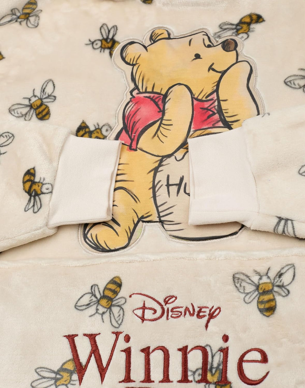 Disney Wearable Blanket Hoodie | Adults Hooded Pullover with Eeyore, The Lion King, Winnie the Pooh Mickey Mouse Themed Print One Size Sherpa Lined Loungewear with Pockets